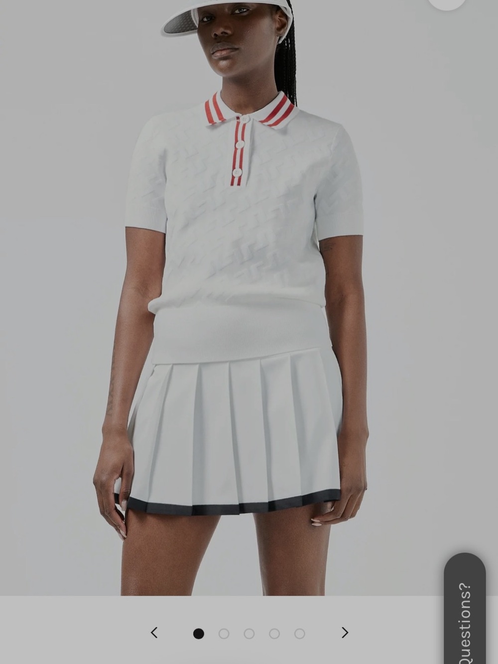 J Lindeberg White Arya Golf Shirt sz Large